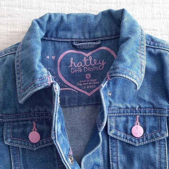 𝅺Hatley Denim Jacket size 4 - Picture 4 of 9